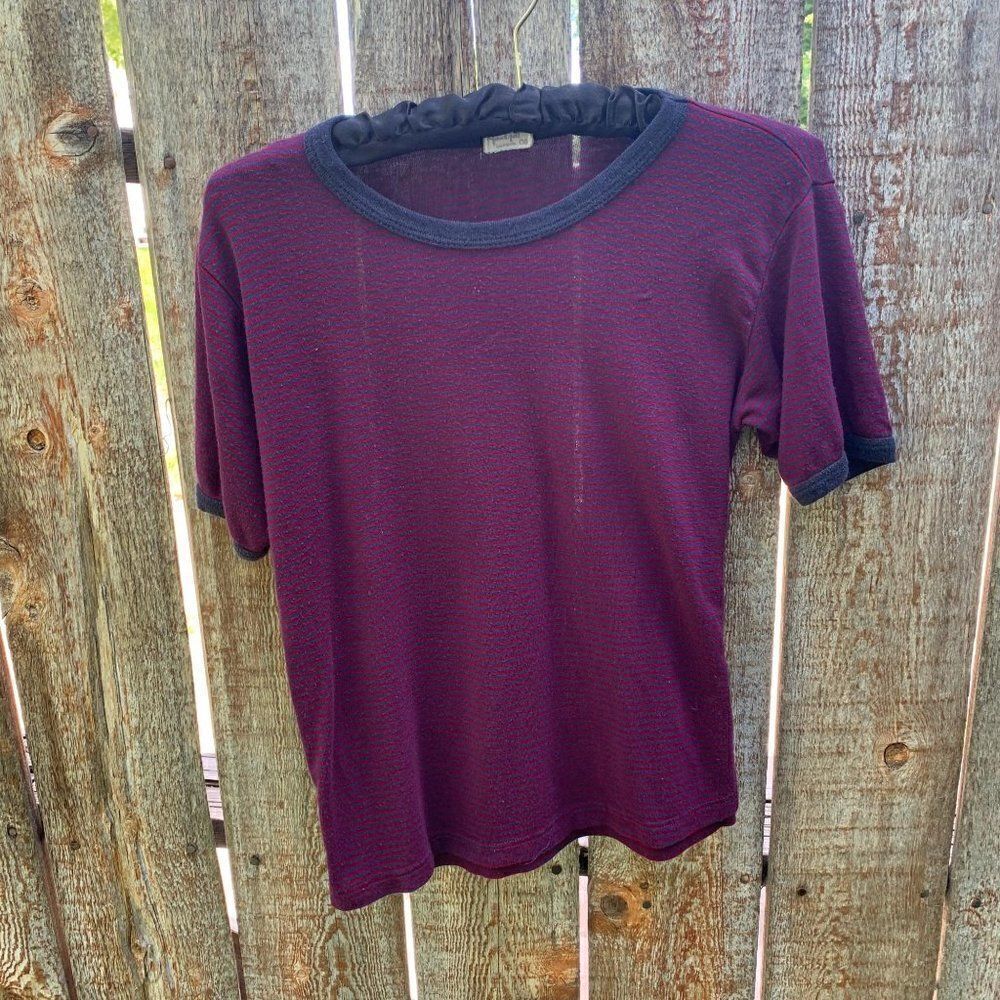 John Galt striped fitted short sleeve os junior